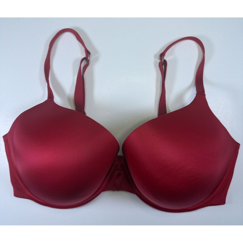 Victoria's Secret Biofit Women's Red 38DD Demi Uplift Bra Underwire Padded